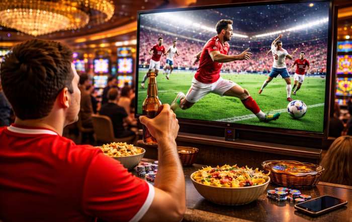 Watching football at the local European casino